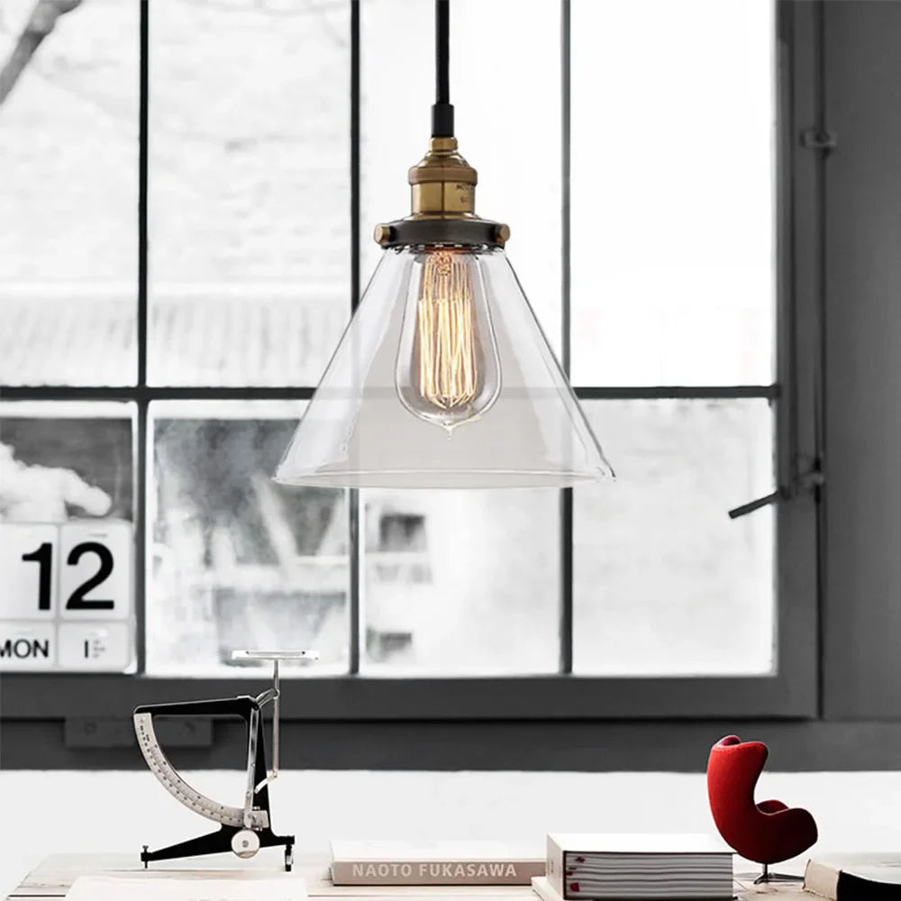 Modern Crystal Glass Pendant Lamp – E27 Brass Chandelier for Bedroom, Dining, Kitchen, and Living Room Decor | Kalsten
