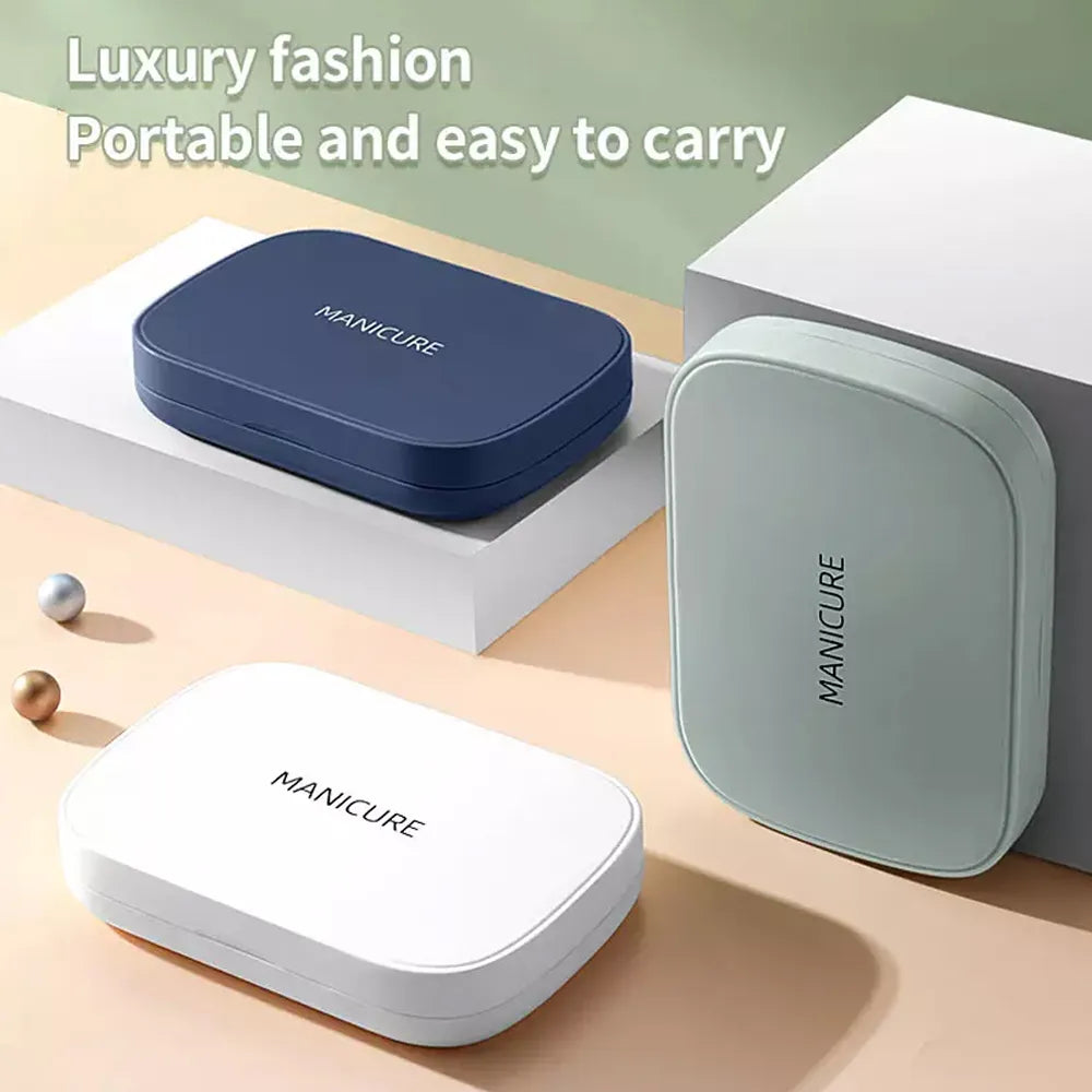 Kalsten | LuxNails | Professional Stainless Steel Manicure and Pedicure Set | Portable & Multifunctional | Luxurious Storage Box