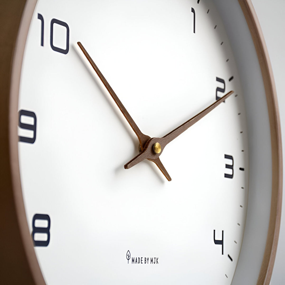Kalsten | Scandinavian Wooden Wall Clock Minimalist Design for Living Room, Office and Kitchen