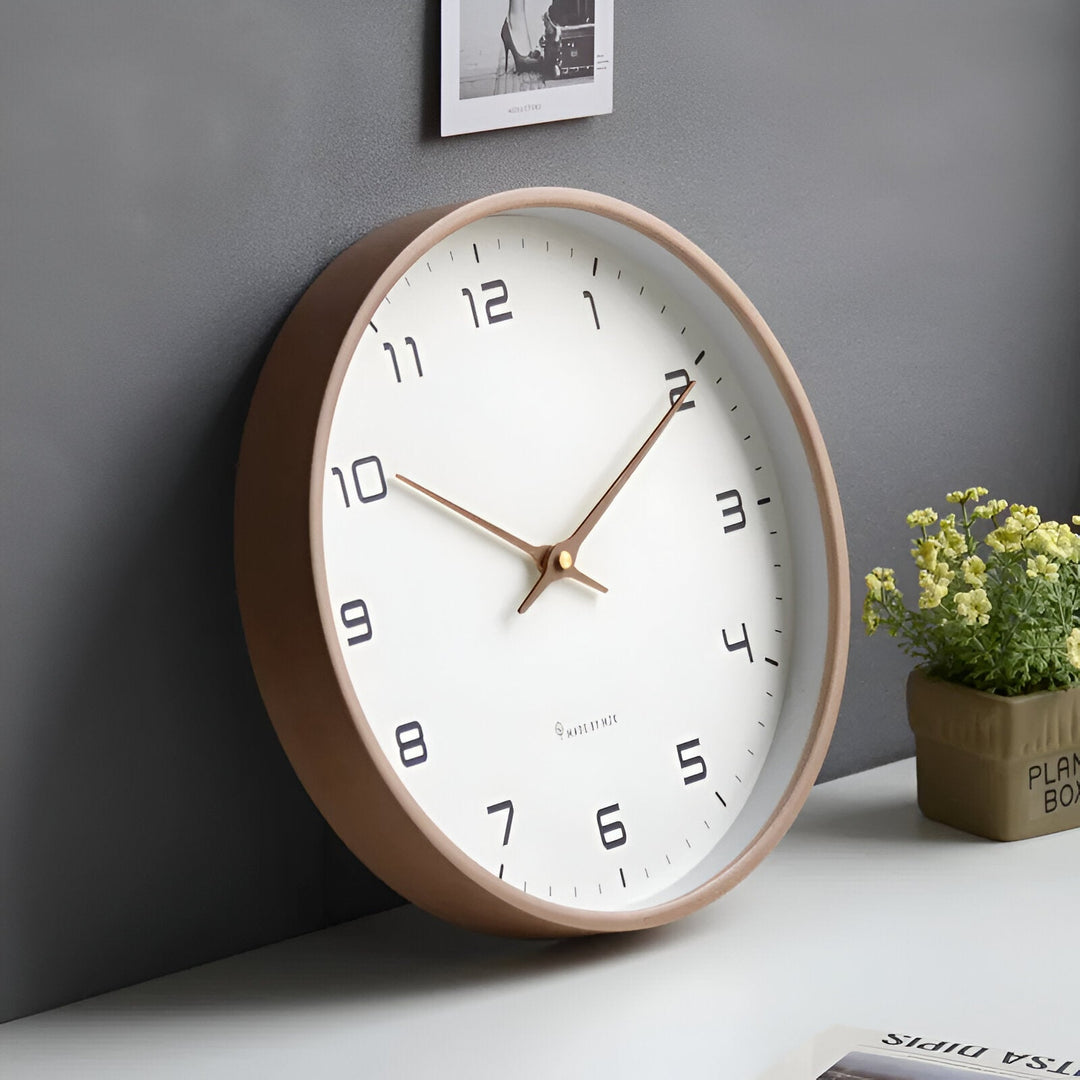 Kalsten | Scandinavian Wooden Wall Clock Minimalist Design for Living Room, Office and Kitchen