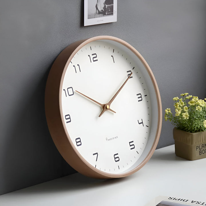 Kalsten | Scandinavian Wooden Wall Clock Minimalist Design for Living Room, Office and Kitchen