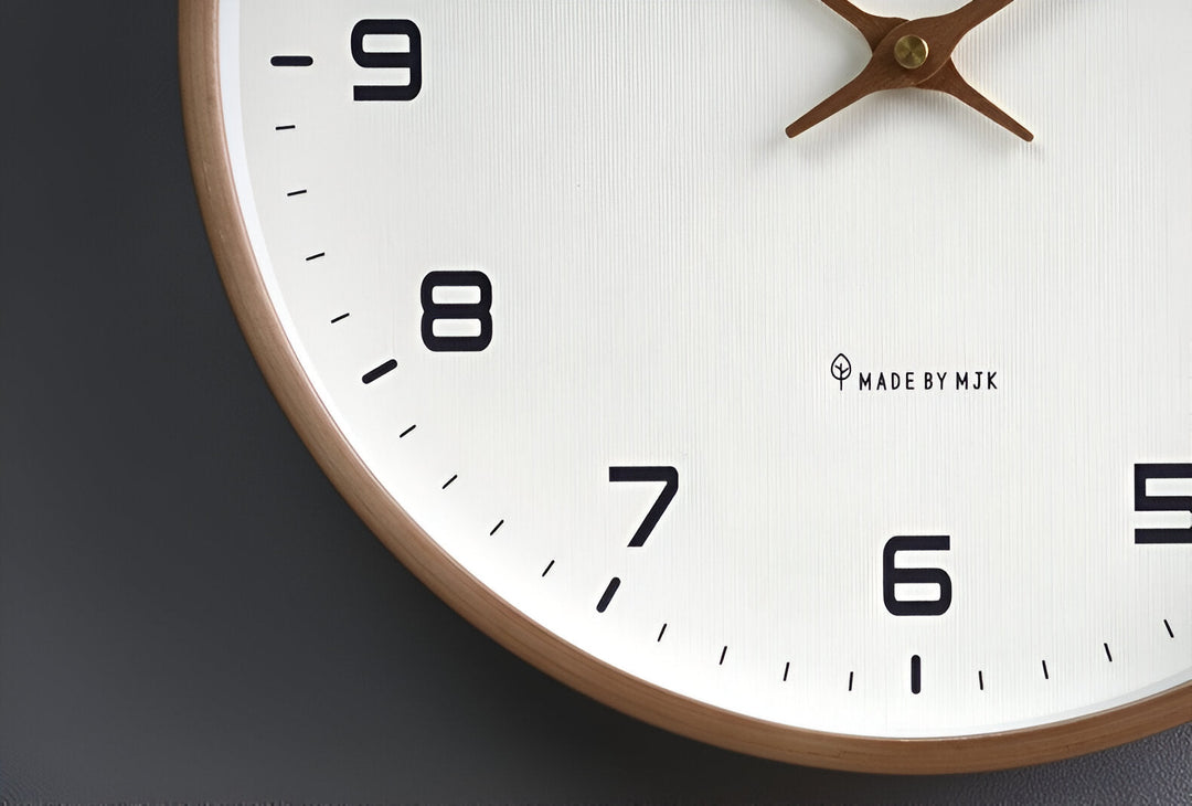 Kalsten | Scandinavian Wooden Wall Clock Minimalist Design for Living Room, Office and Kitchen