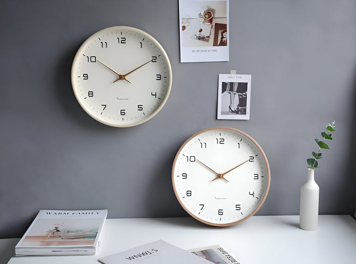 Kalsten | Scandinavian Wooden Wall Clock Minimalist Design for Living Room, Office and Kitchen