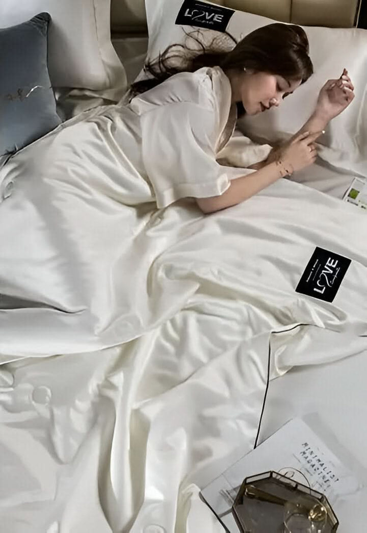 Kalsten | FLUFFINA Premium Satin-Feel Synthetic Fiber Bedding Set – Soft, Smooth & Luxury Comfort