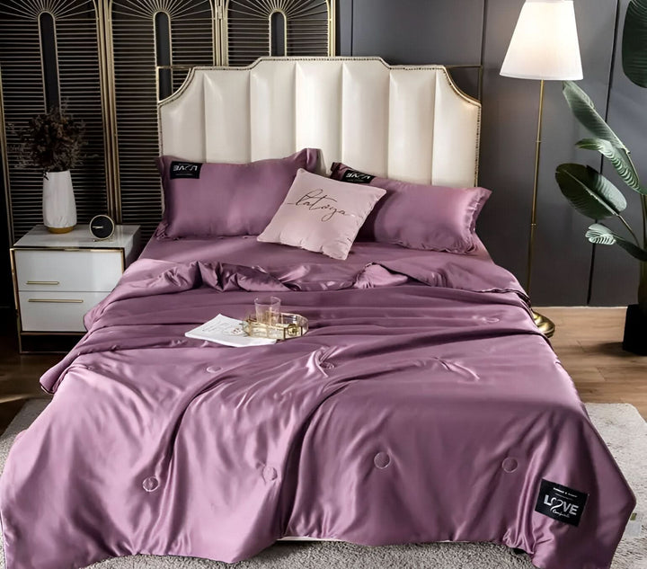 Kalsten | FLUFFINA Premium Satin-Feel Synthetic Fiber Bedding Set – Soft, Smooth & Luxury Comfort