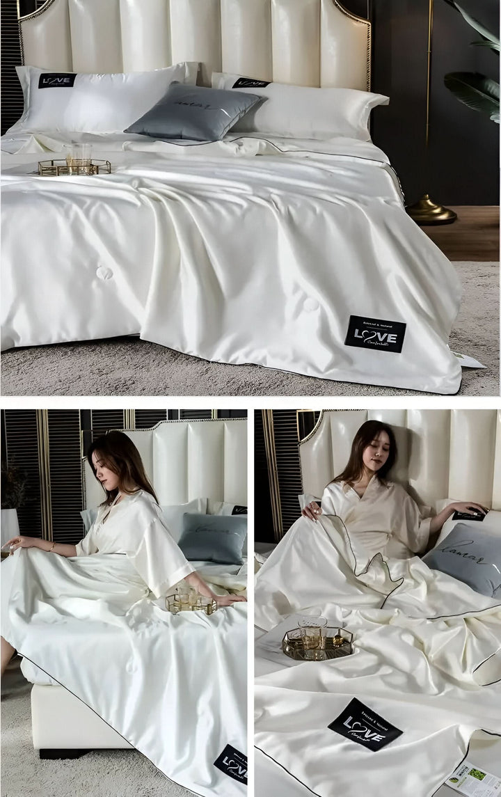 Kalsten | FLUFFINA Premium Satin-Feel Synthetic Fiber Bedding Set – Soft, Smooth & Luxury Comfort
