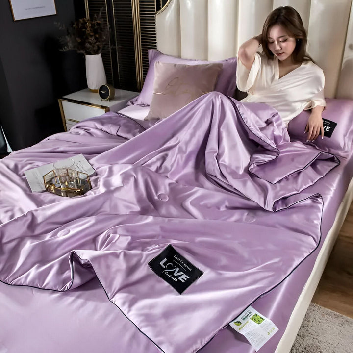 Kalsten | FLUFFINA Premium Satin-Feel Synthetic Fiber Bedding Set – Soft, Smooth & Luxury Comfort