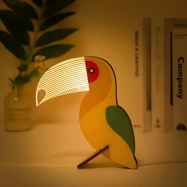 Kalsten | Wooden Animal Table Lamp - WildGlow
