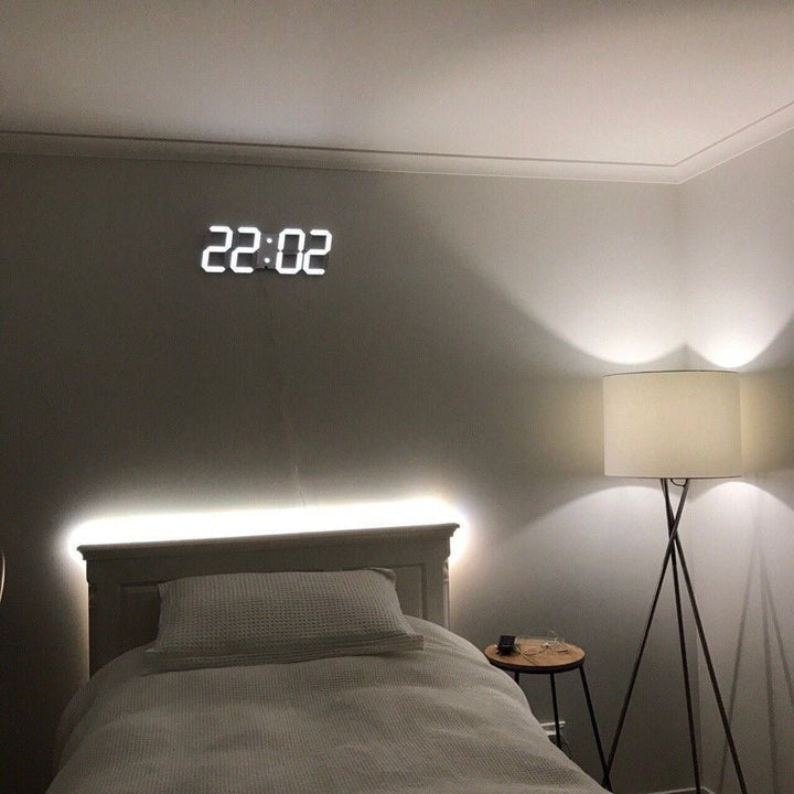 Kalsten | TimeGlow 3D LED Wall Clock – Digital Clock with Adjustable Lighting