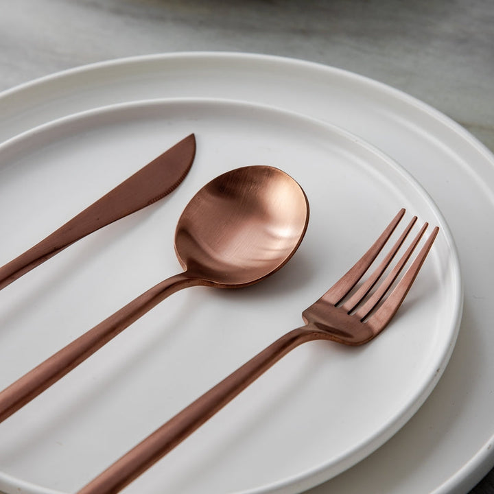 Modern Luxe Cutlery Set of Stainless Steel in Stylish Colors Kalsten