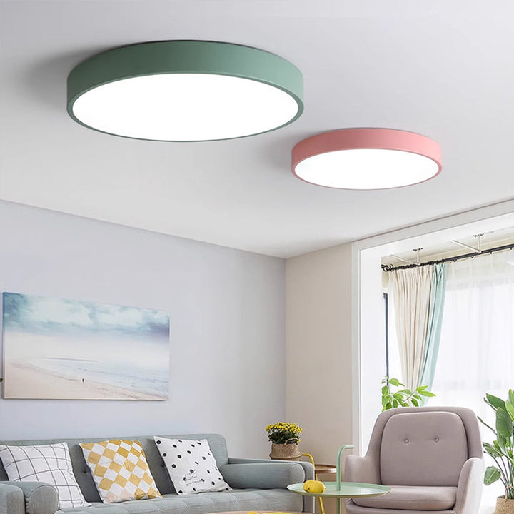 Ceiling Light Acrylic Extra-Thin 15.8 in Indoor Modern Circular LED Lighting Bedroom Dining Room Living Room | Kalsten