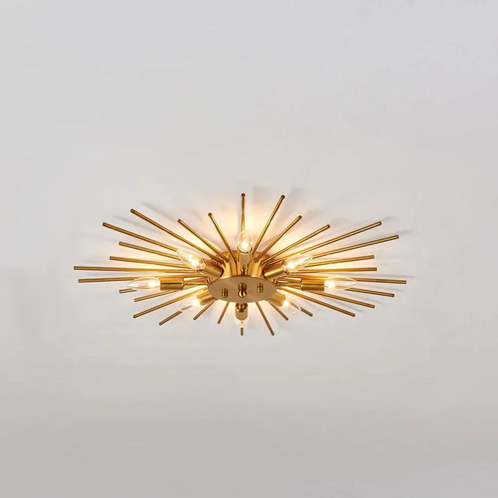 Ceiling Light Industrial Metal 27.6 in Indoor Living Room Dining Area Fixture Multi Bulb | Kalsten