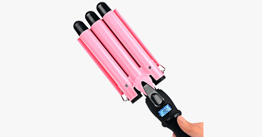 Kalsten | Salon Quality Triple Barrel Curling Iron, Perfect Quick Curls Deep Waves