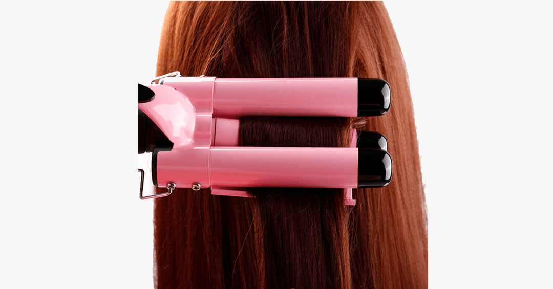 Kalsten | Salon Quality Triple Barrel Curling Iron, Perfect Quick Curls Deep Waves