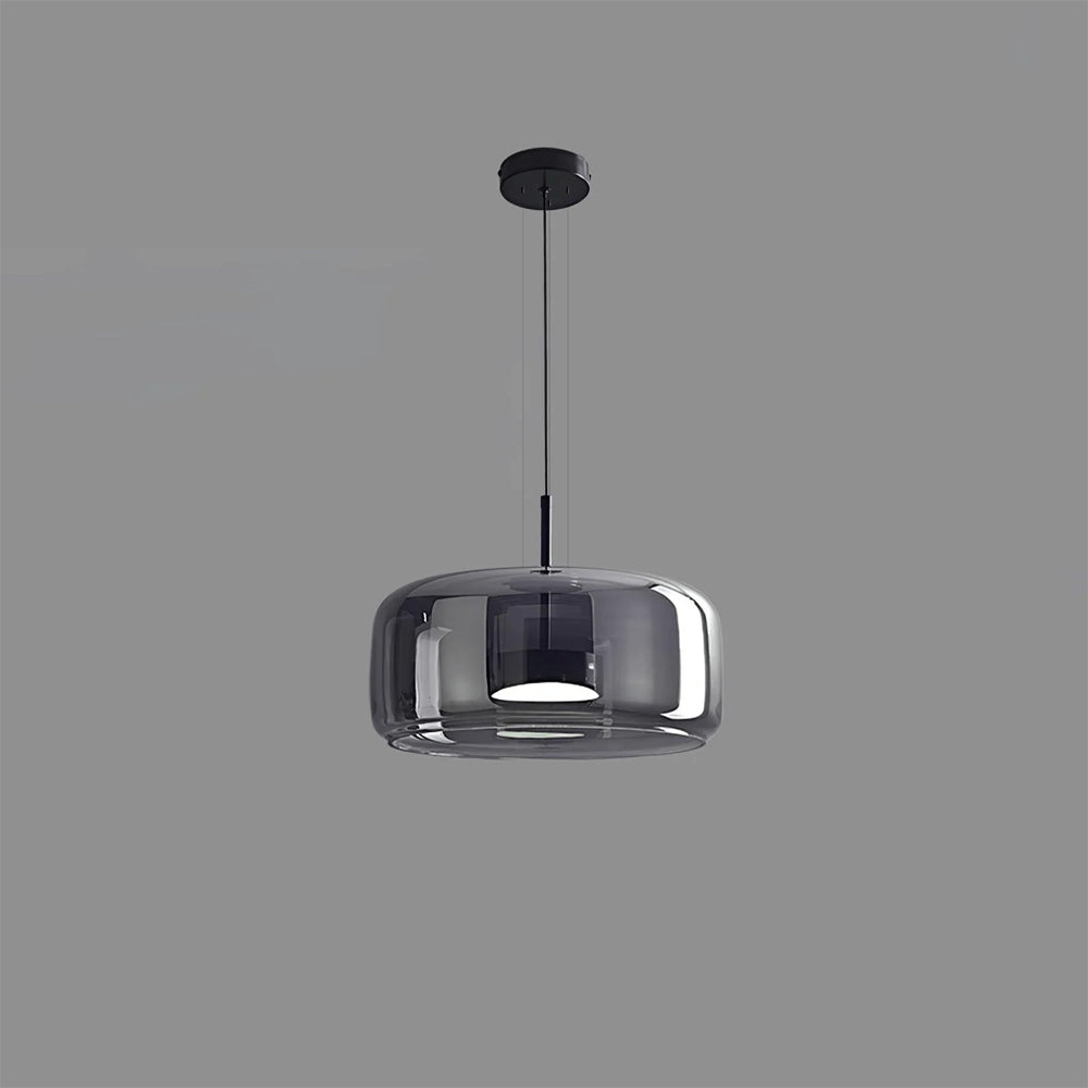 Pendant Light Glass Dome 10.2 in Smoked Kitchen Dining Room Hanging Ceiling Lamp Minimalist Modern Indoor Fixture | Kalsten