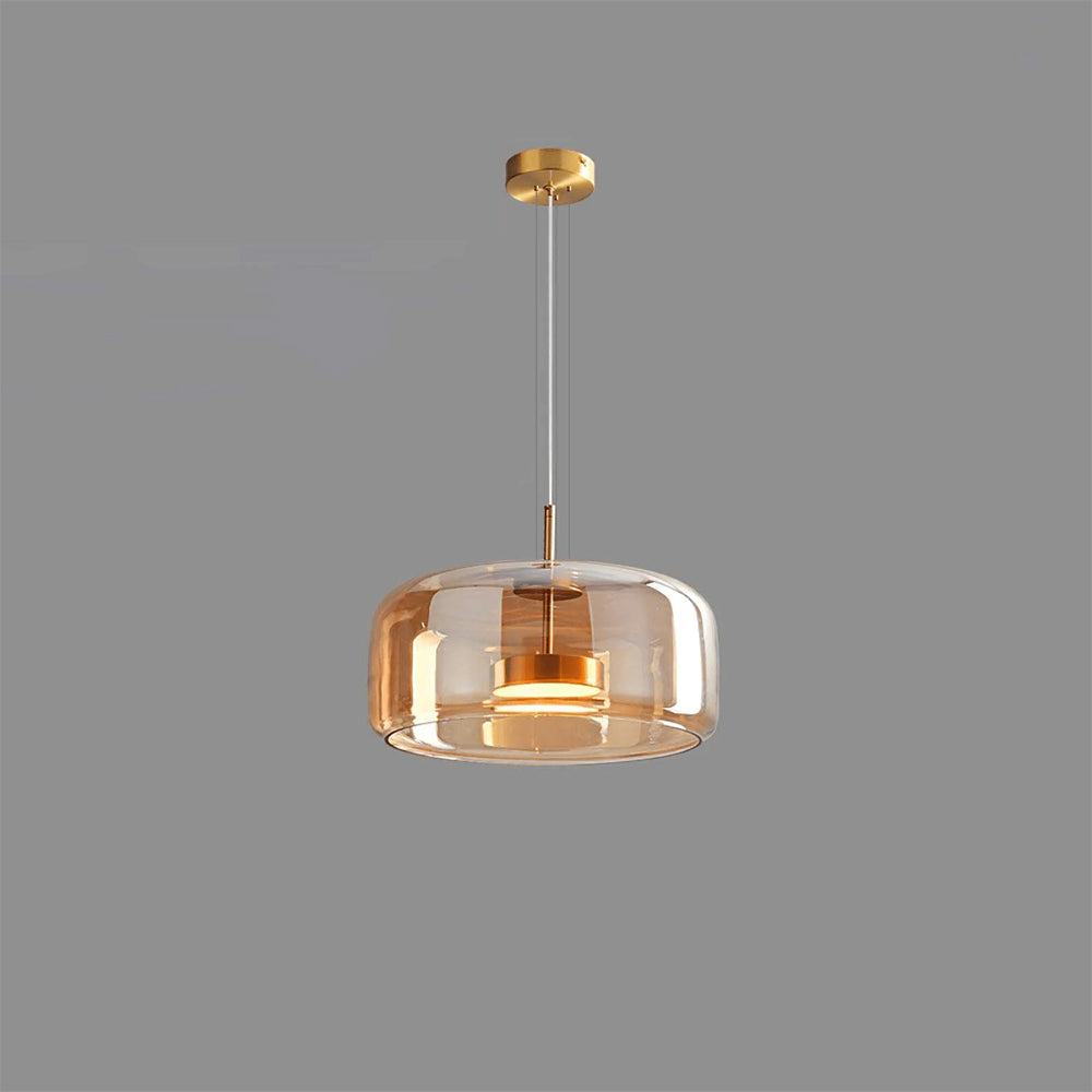 Pendant Light Glass Dome 10.2 in Smoked Kitchen Dining Room Hanging Ceiling Lamp Minimalist Modern Indoor Fixture | Kalsten