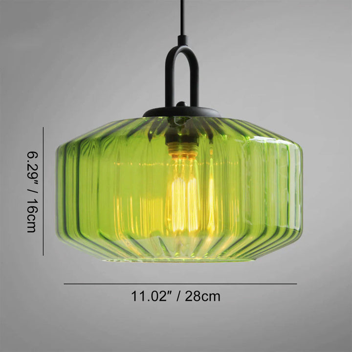 Pendant Light Glass 11 in Handblown Indoor Warm Glow Dining Room Kitchen Hallway Lighting | Kalsten