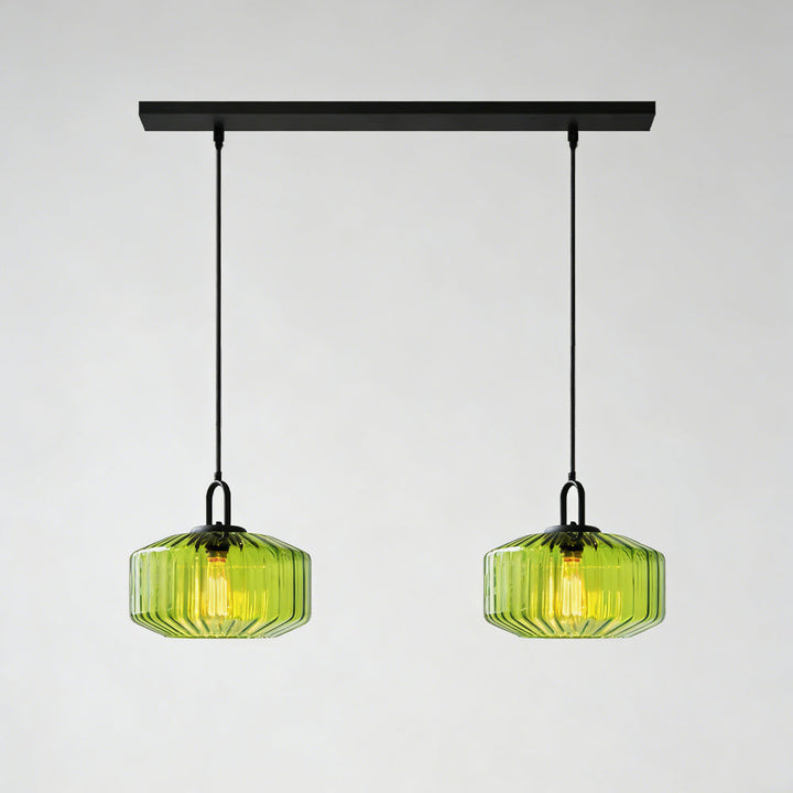 Pendant Light Glass 11 in Handblown Indoor Warm Glow Dining Room Kitchen Hallway Lighting | Kalsten