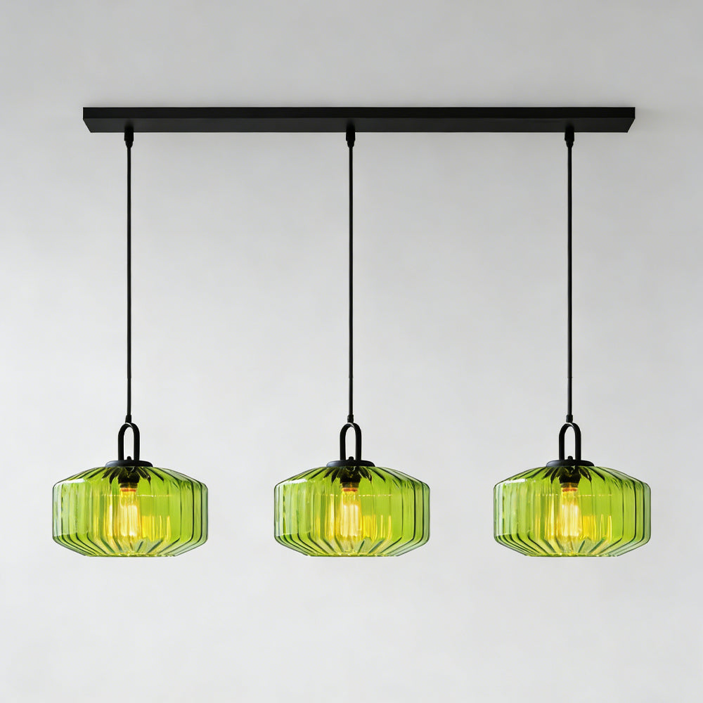 Pendant Light Glass 11 in Handblown Indoor Warm Glow Dining Room Kitchen Hallway Lighting | Kalsten