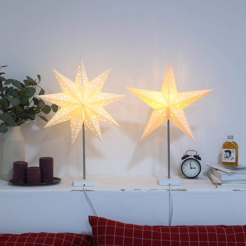 StellarGlow | Radiant LED Star Table Lamp – Wooden Base Ambient Light for Bedroom & Living Room Décor | Kalsten