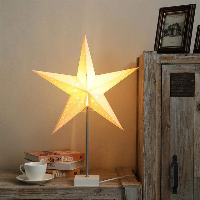 StellarGlow | Radiant LED Star Table Lamp – Wooden Base Ambient Light for Bedroom & Living Room Décor | Kalsten