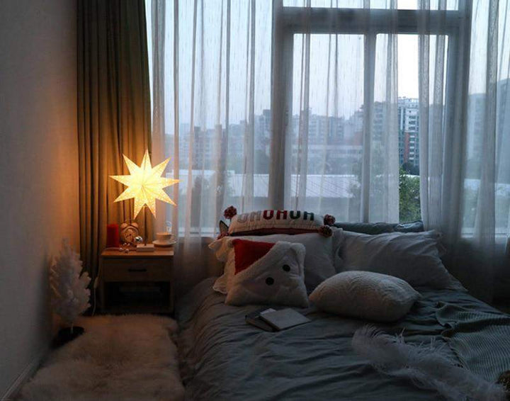 StellarGlow | Radiant LED Star Table Lamp – Wooden Base Ambient Light for Bedroom & Living Room Décor | Kalsten