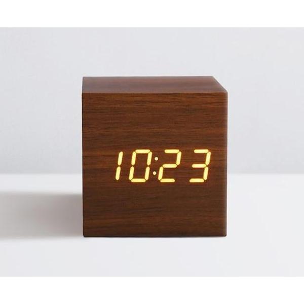 LED Wooden Cube Alarm Clock | Kalsten