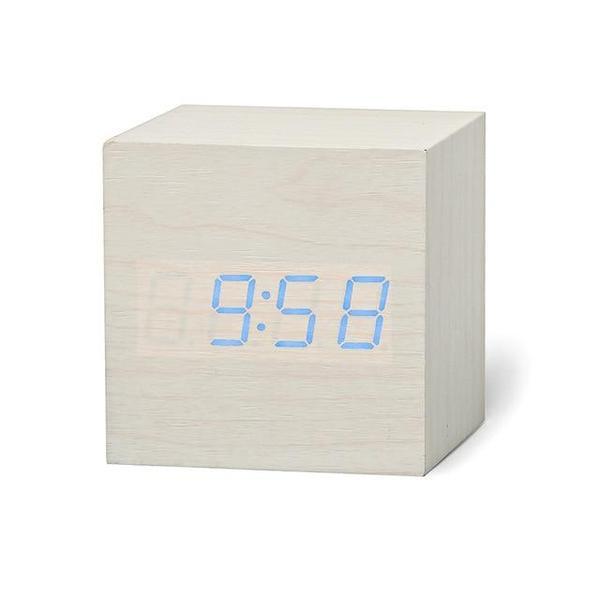 LED Wooden Cube Alarm Clock | Kalsten