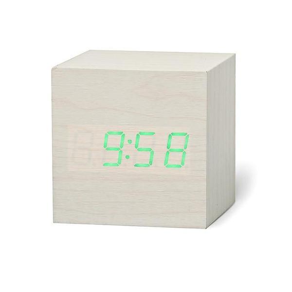 LED Wooden Cube Alarm Clock | Kalsten