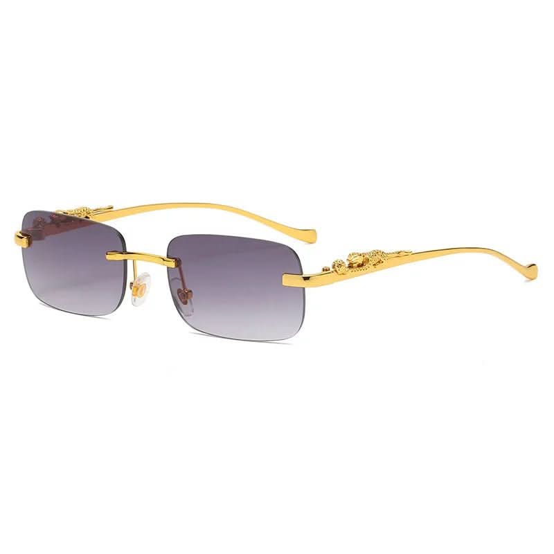 Kalsten | Rimless Leopard Head Sunglasses with UV400 Protection