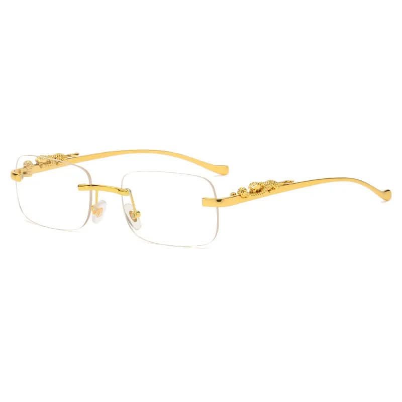Kalsten | Rimless Leopard Head Sunglasses with UV400 Protection