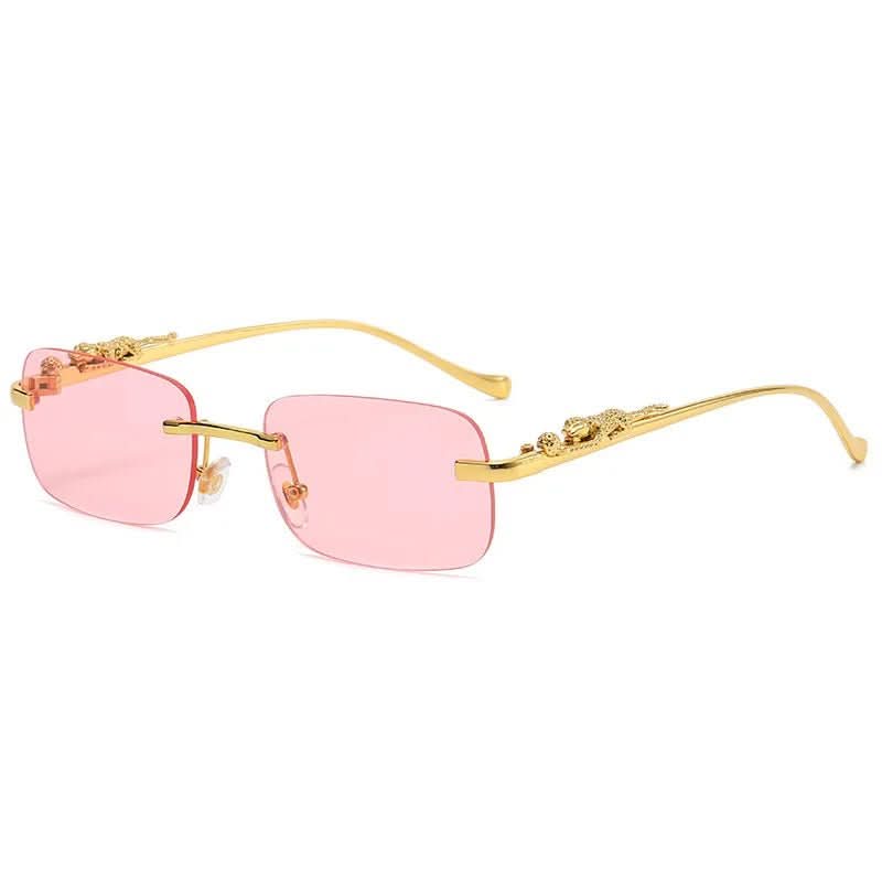 Kalsten | Rimless Leopard Head Sunglasses with UV400 Protection