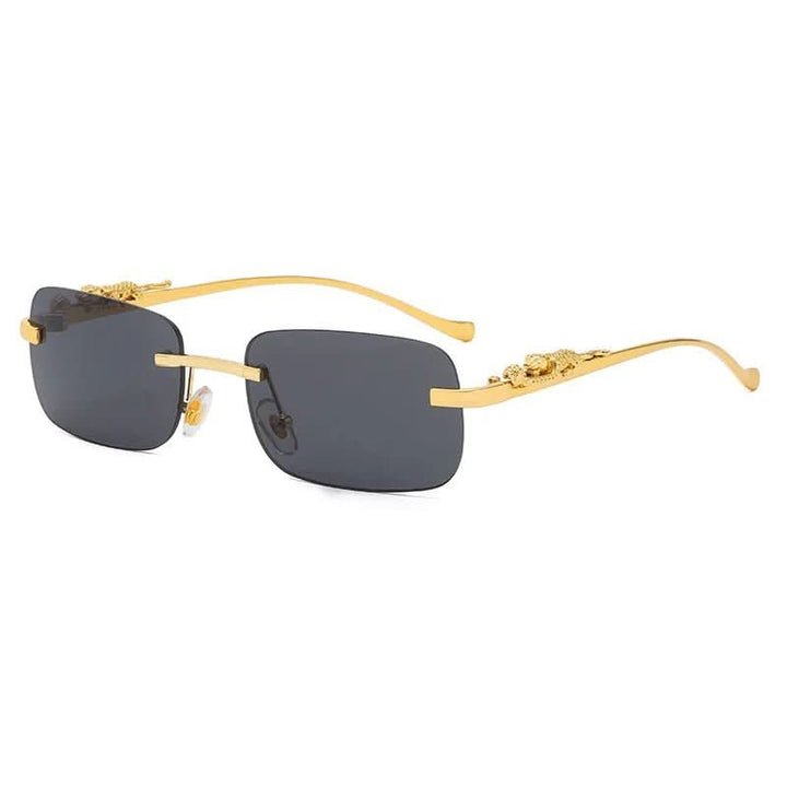 Kalsten | Rimless sunglasses with leopard head design and UV400 protection