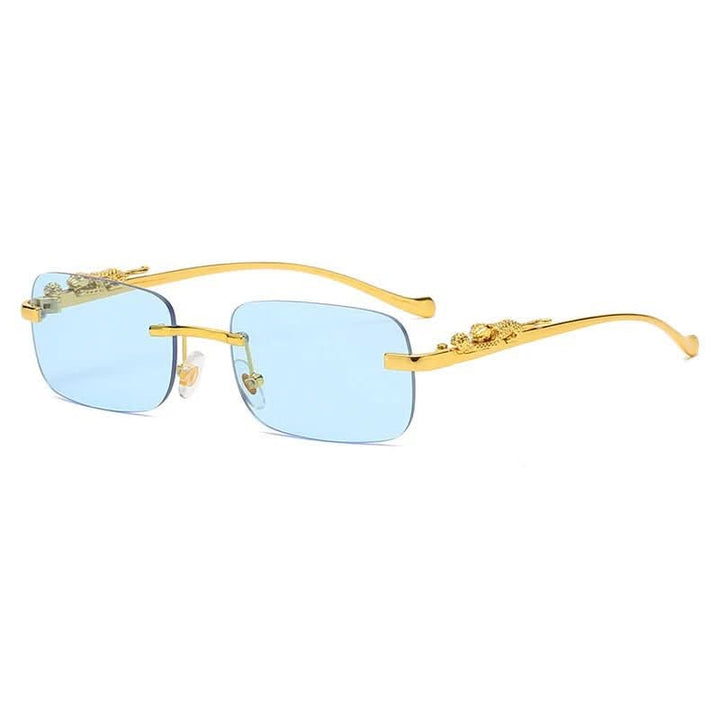 Kalsten | Rimless Leopard Head Sunglasses with UV400 Protection