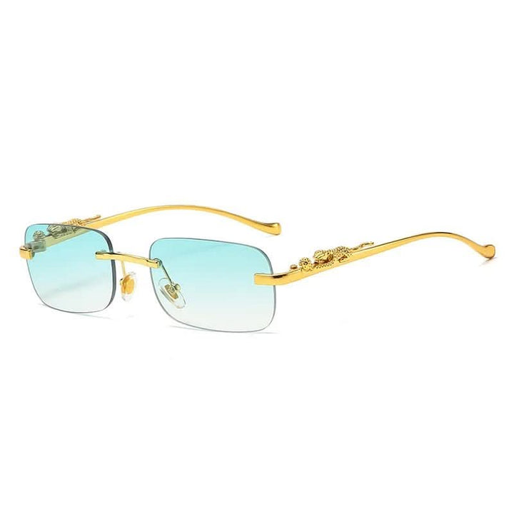 Kalsten | Rimless Leopard Head Sunglasses with UV400 Protection