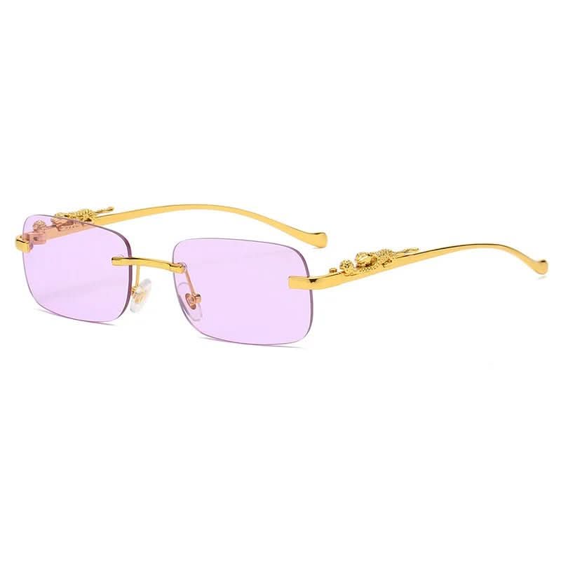 Kalsten | Rimless Leopard Head Sunglasses with UV400 Protection