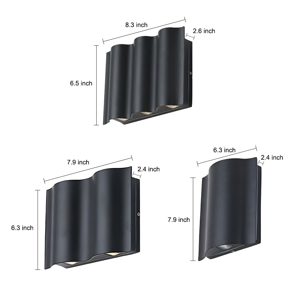 Kalsten | LED Wall Light Outdoor Modern Black Sconce