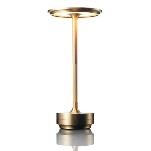 Table lamp gold metal wireless LED light | Kalsten