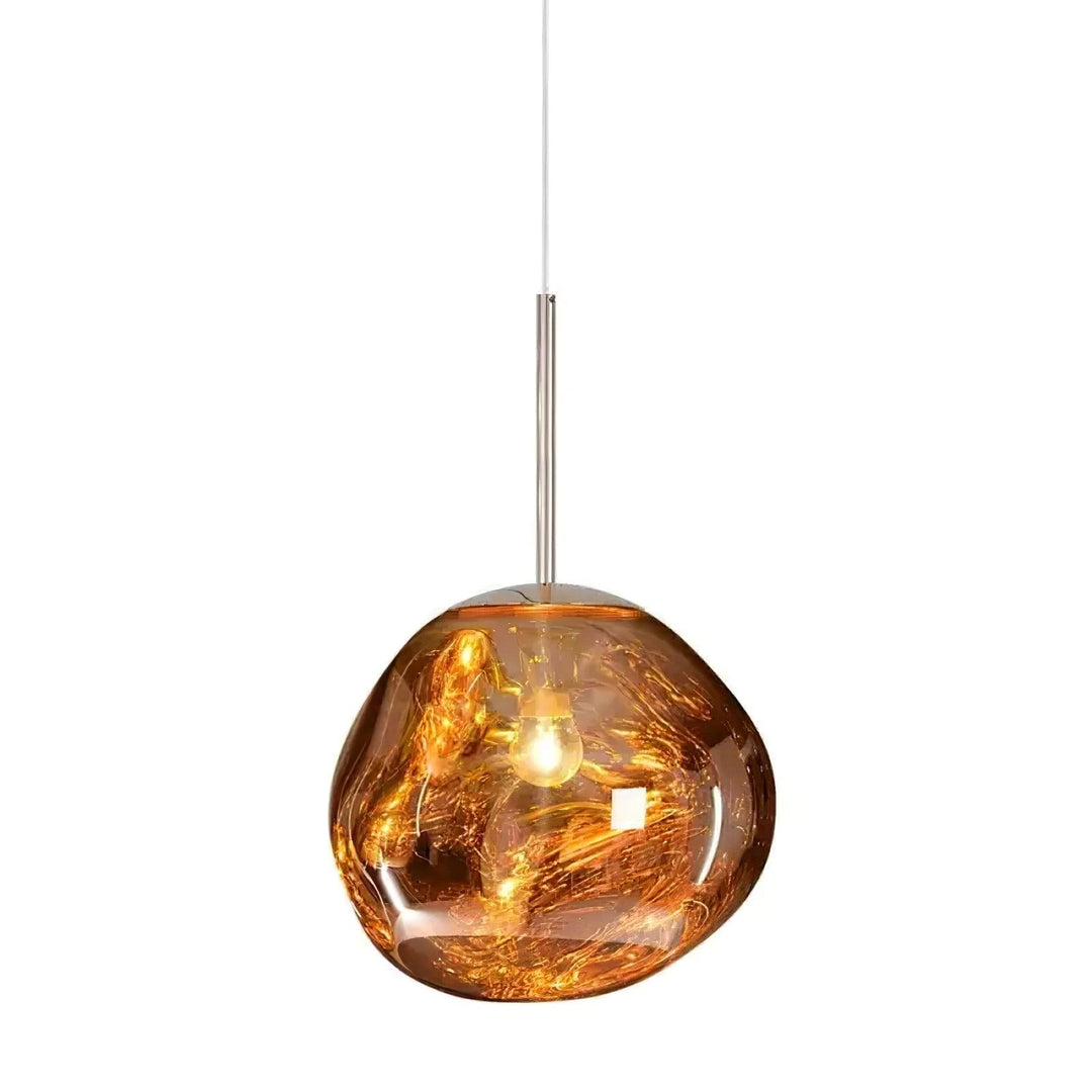 Pendant Lamp Metal 11 in Adjustable Ceiling Light Silver Gold Rose Gold Smoky Gray | Kalsten