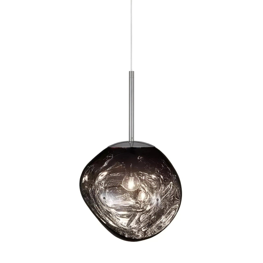 Pendant Lamp Metal 11 in Adjustable Ceiling Light Silver Gold Rose Gold Smoky Gray | Kalsten