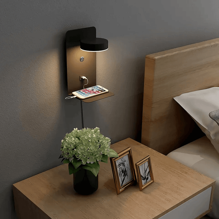 Night Lamp with Charger – 330° Rotatable LED Desk Light