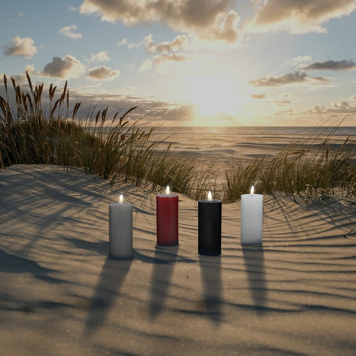 LED Candle (1 piece) with realistic 3D flame 10 x 10 cm | Kalsten