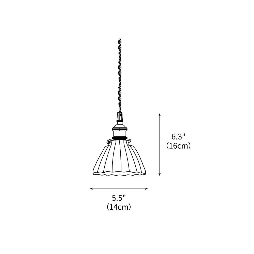 Pendant Light Brass Clear Glass Shade 5.5 in Kitchen Island Dining Hanging Adjustable Cord E26 Single Bulb Minimalist Ceiling Fixture | Kalsten