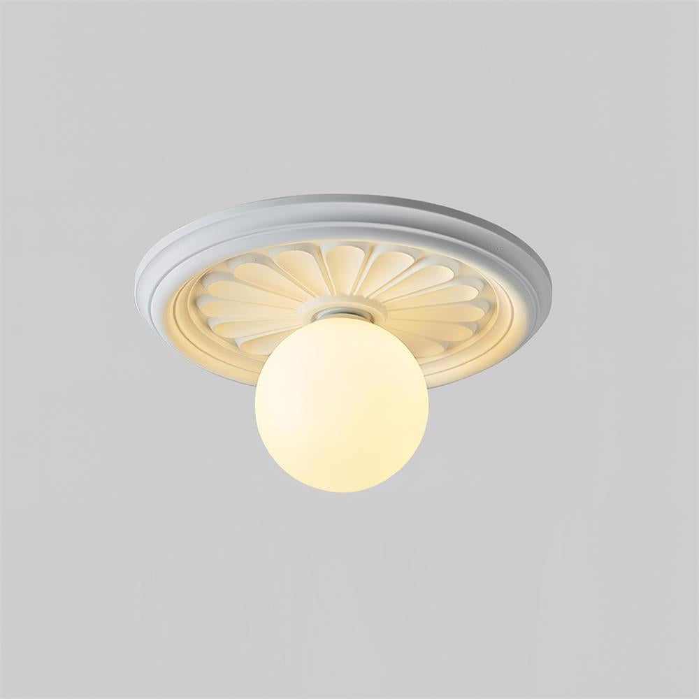 Ceiling Light Acrylic 13.7 in Beige Flush Mount Living Room Bedroom Decorative Fixture | Kalsten