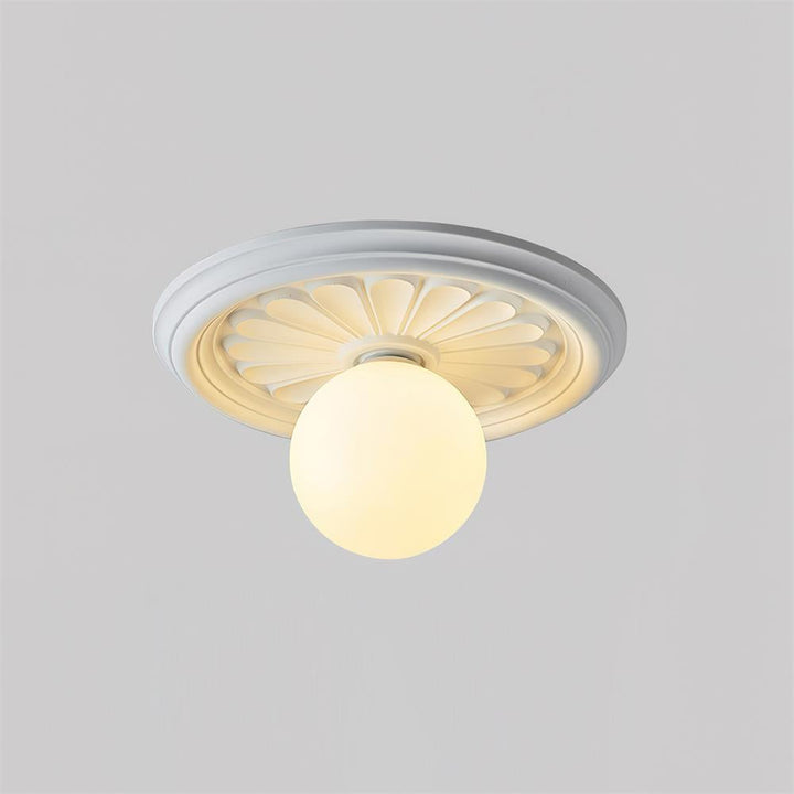 Ceiling Light Acrylic 13.7 in Beige Flush Mount Living Room Bedroom Decorative Fixture | Kalsten