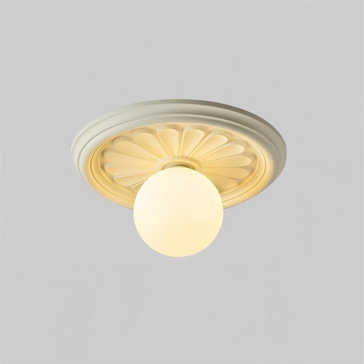 Ceiling Light Acrylic 13.7 in Beige Flush Mount Living Room Bedroom Decorative Fixture | Kalsten
