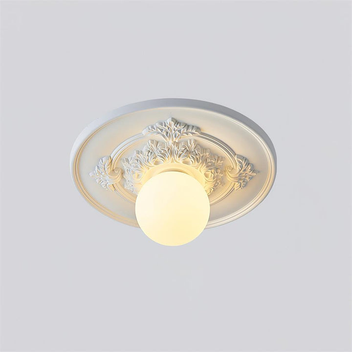 Ceiling Light Acrylic 13.7 in Beige Flush Mount Living Room Bedroom Decorative Fixture | Kalsten