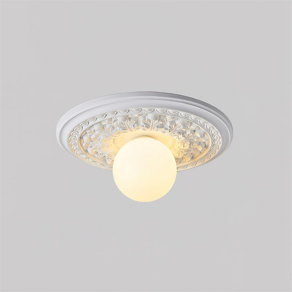 Ceiling Light Acrylic 13.7 in Beige Flush Mount Living Room Bedroom Decorative Fixture | Kalsten