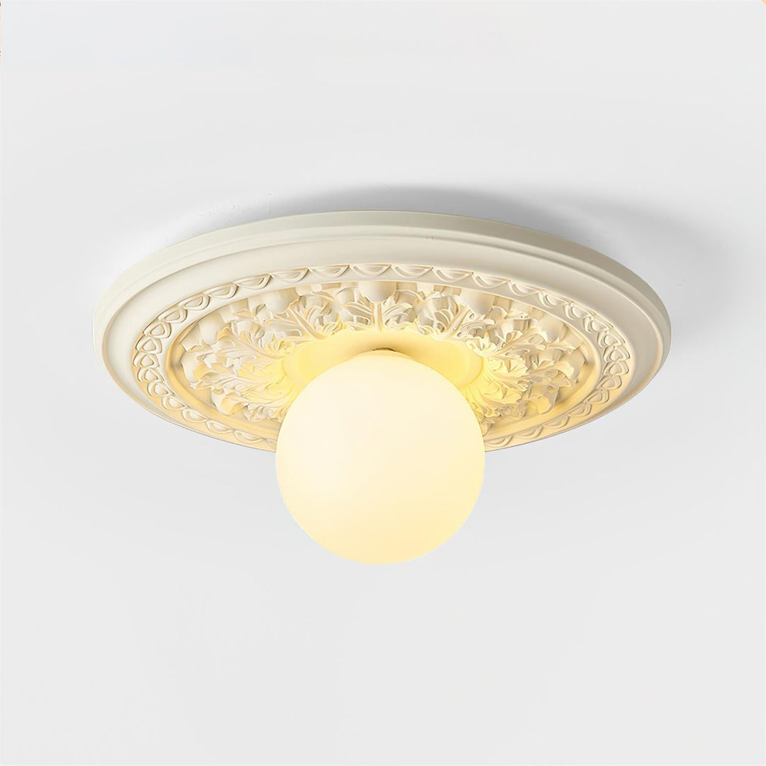 Ceiling Light Acrylic 13.7 in Beige Flush Mount Living Room Bedroom Decorative Fixture | Kalsten