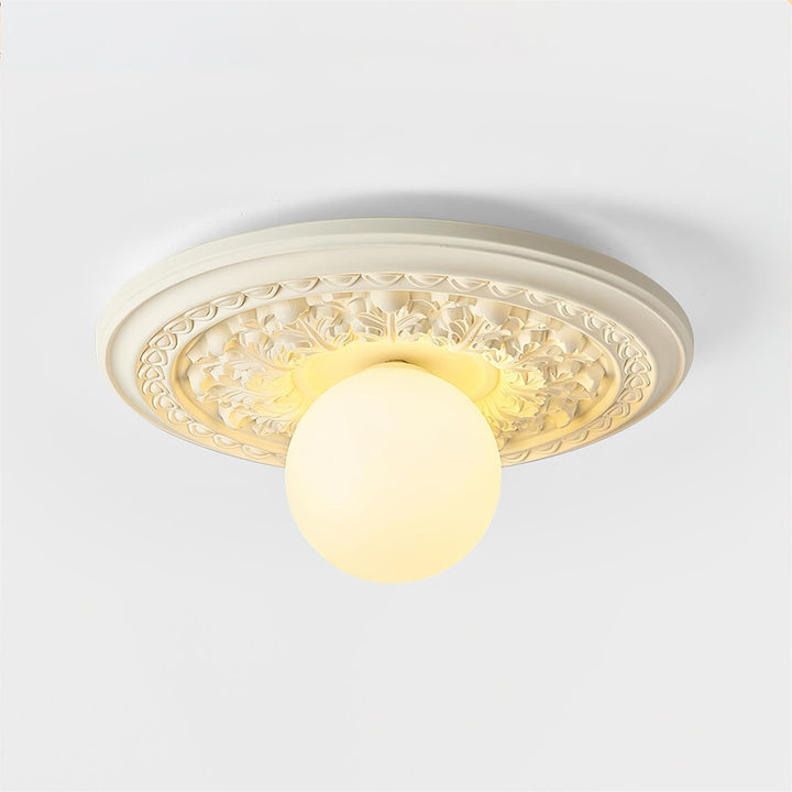 Ceiling Light Acrylic 13.7 in Beige Flush Mount Living Room Bedroom Decorative Fixture | Kalsten